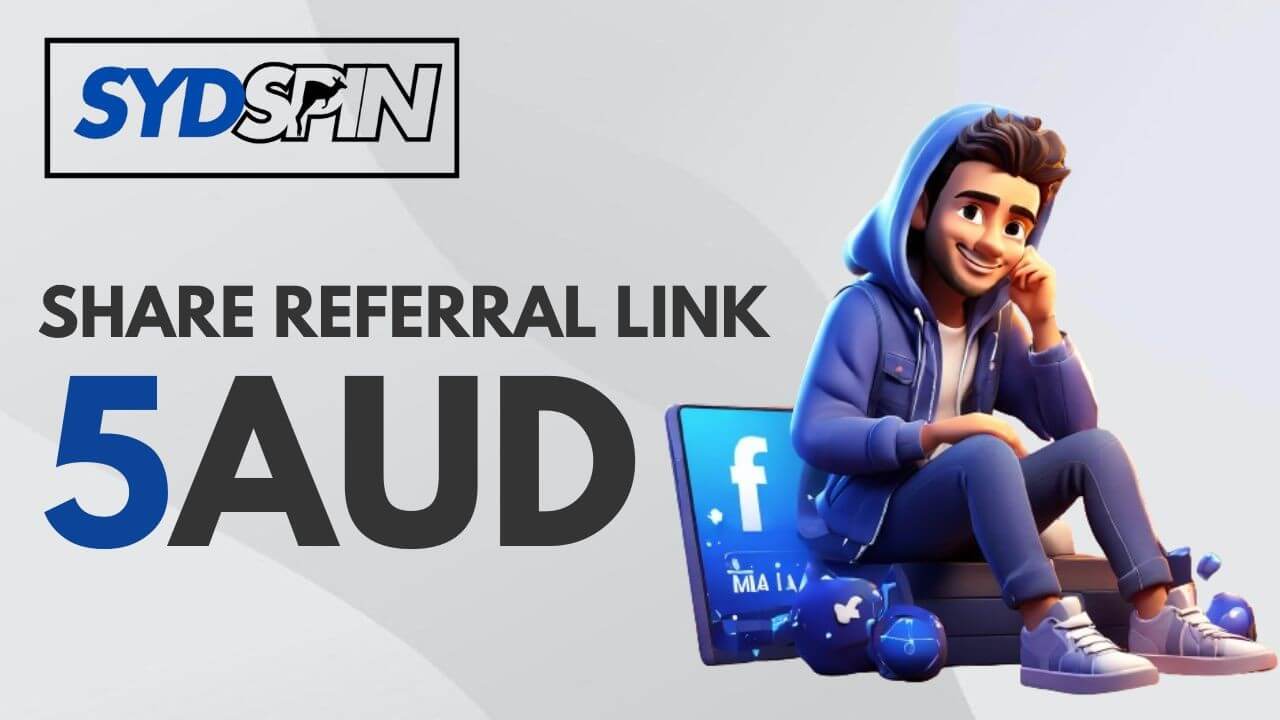 Share refferal link get 5AUD